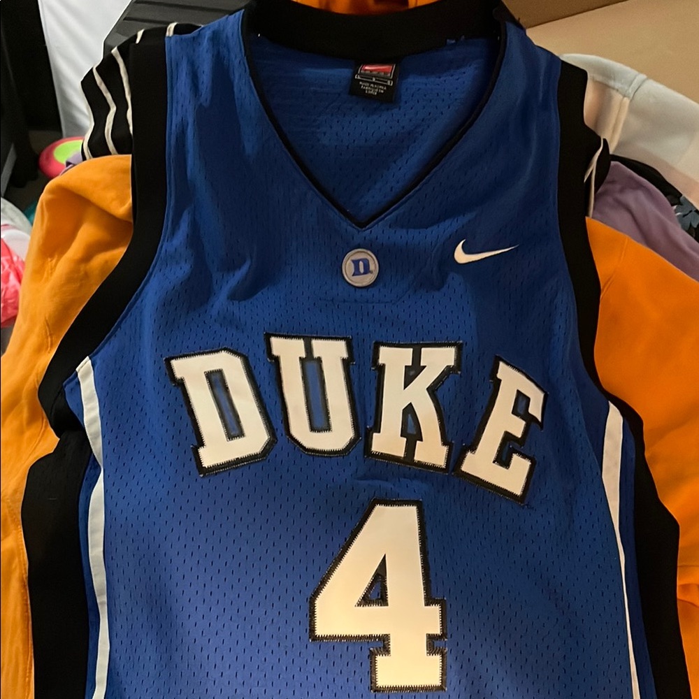 Nike Blue and Black Basketball Jersey